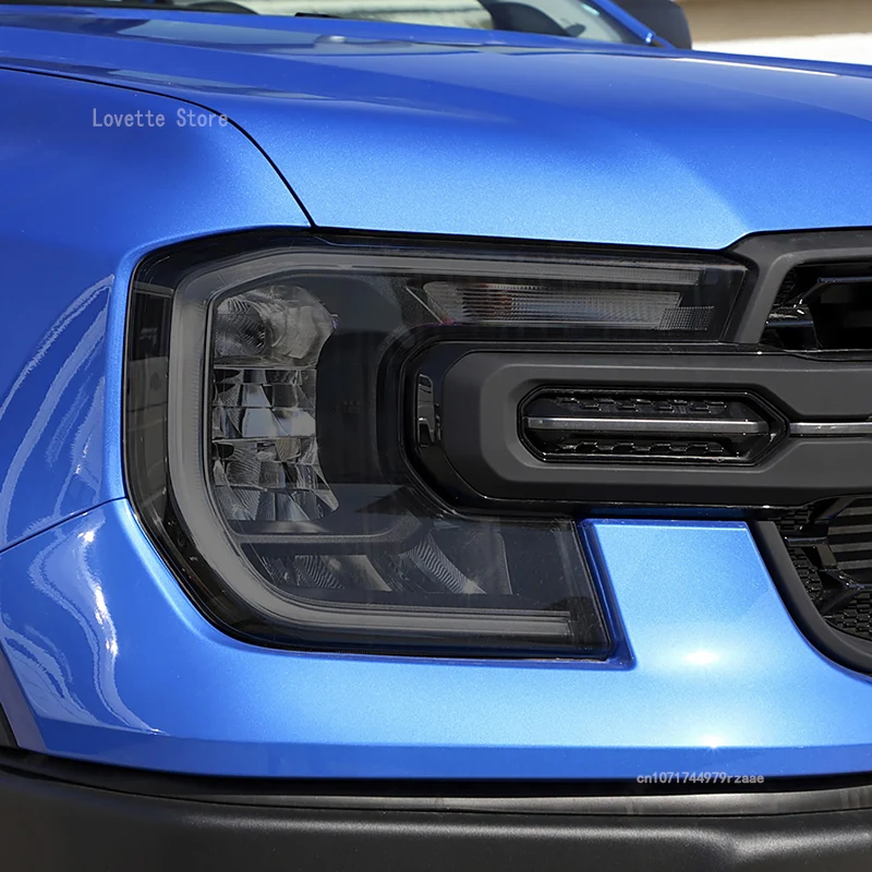 Фото Для Ford Ranger Raptor 2023-2024 автомобильные фары передний прибор защитная пленка черная прозрачная защита от царапин коробка передач авто №3