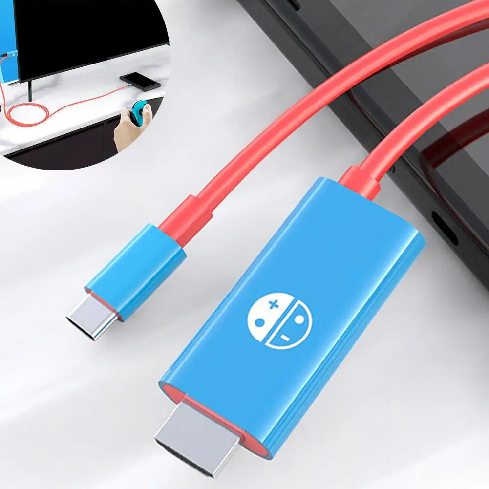 Фото Кабель-переходник USB C — HDMI для Nintendo 2, переходной кабель Type-C в HDMI для Switch 2, аксессуары, ТВ-кабель №2