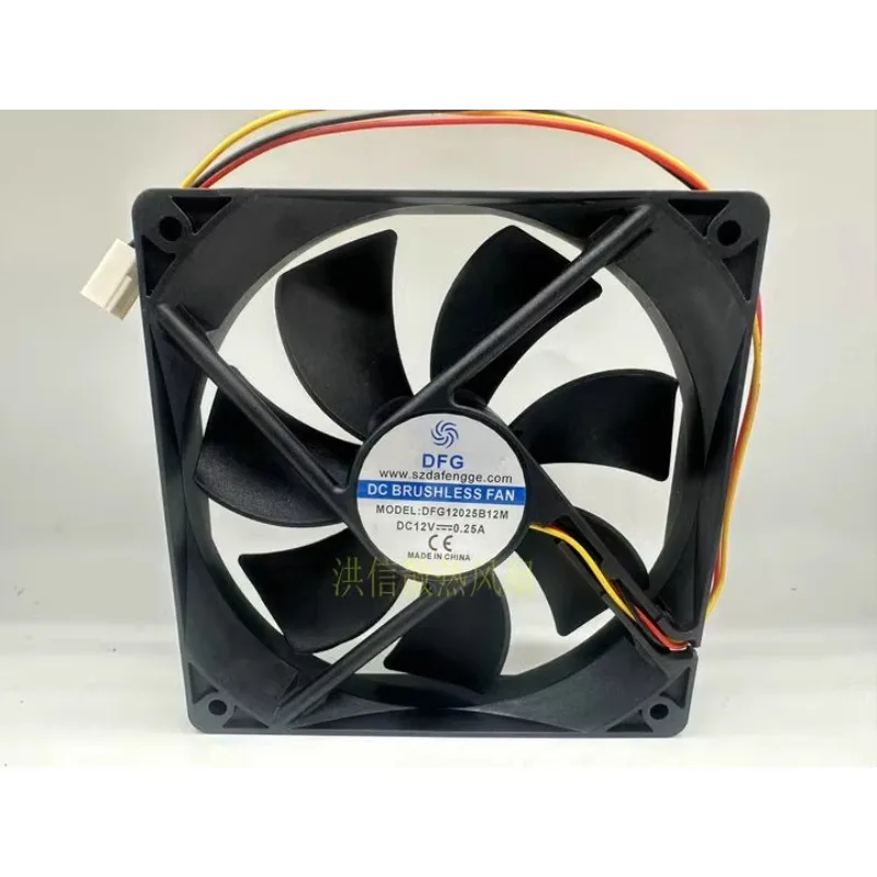 Новый вентилятор охлаждения процессора для DFG12025B12M 12В 0.25A 12025 12 см бесшумный вентилятор охлаждения шасси 120x120x25mm