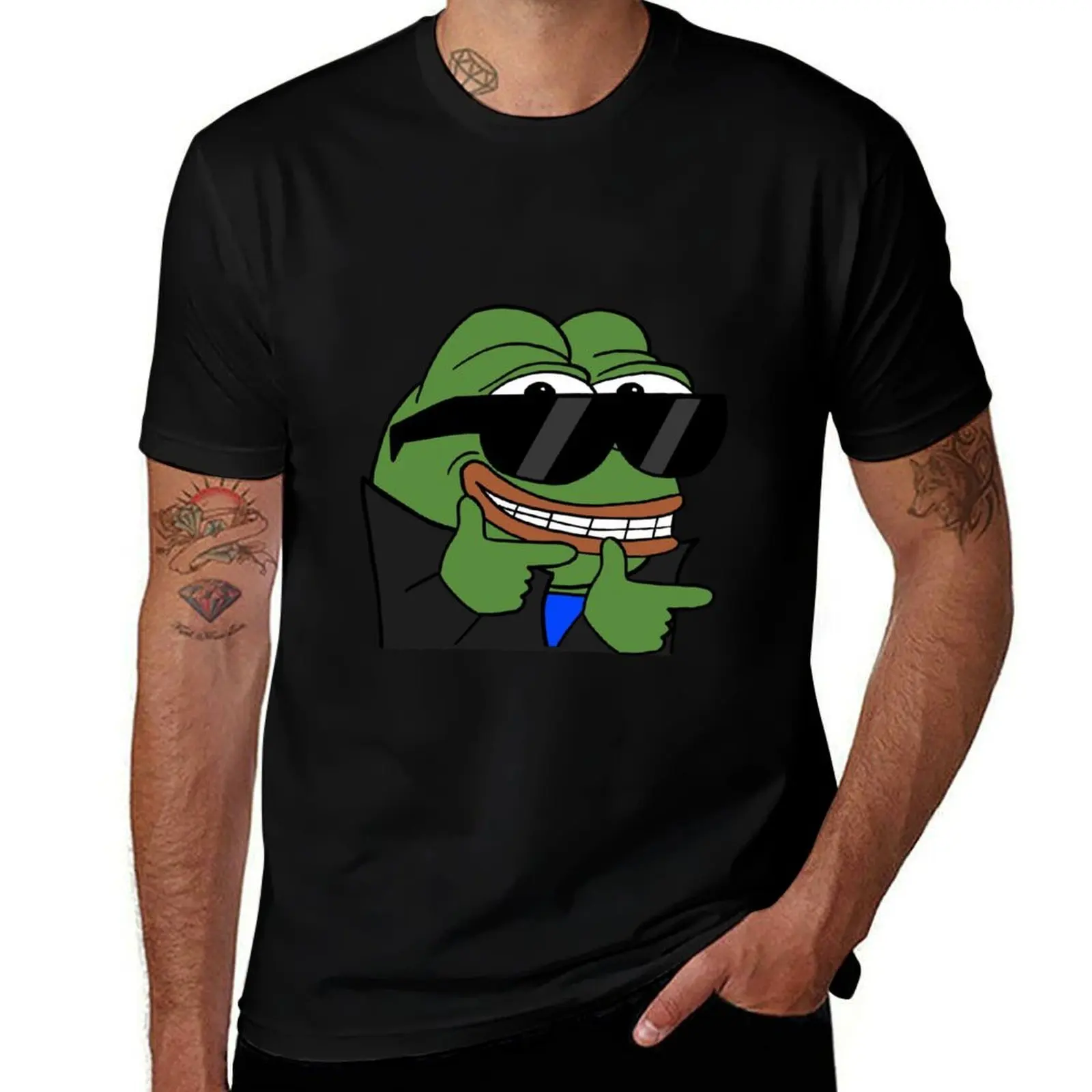 Футболка Pepe Cool Finger Guns, мужская футболка, мужская простая футболка