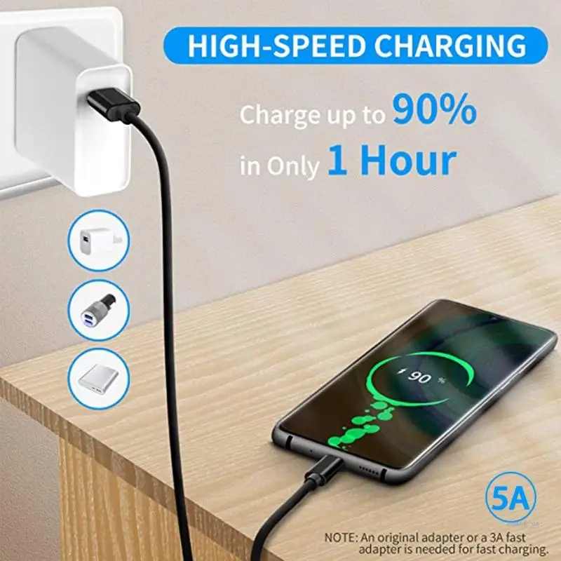 Фото Кабель M5TD USB C, кабель USB C 3.1 — USB, кабель быстрой зарядки типа C 5A и синхронизации данных 10 Гбит/с для Book, S20, №2