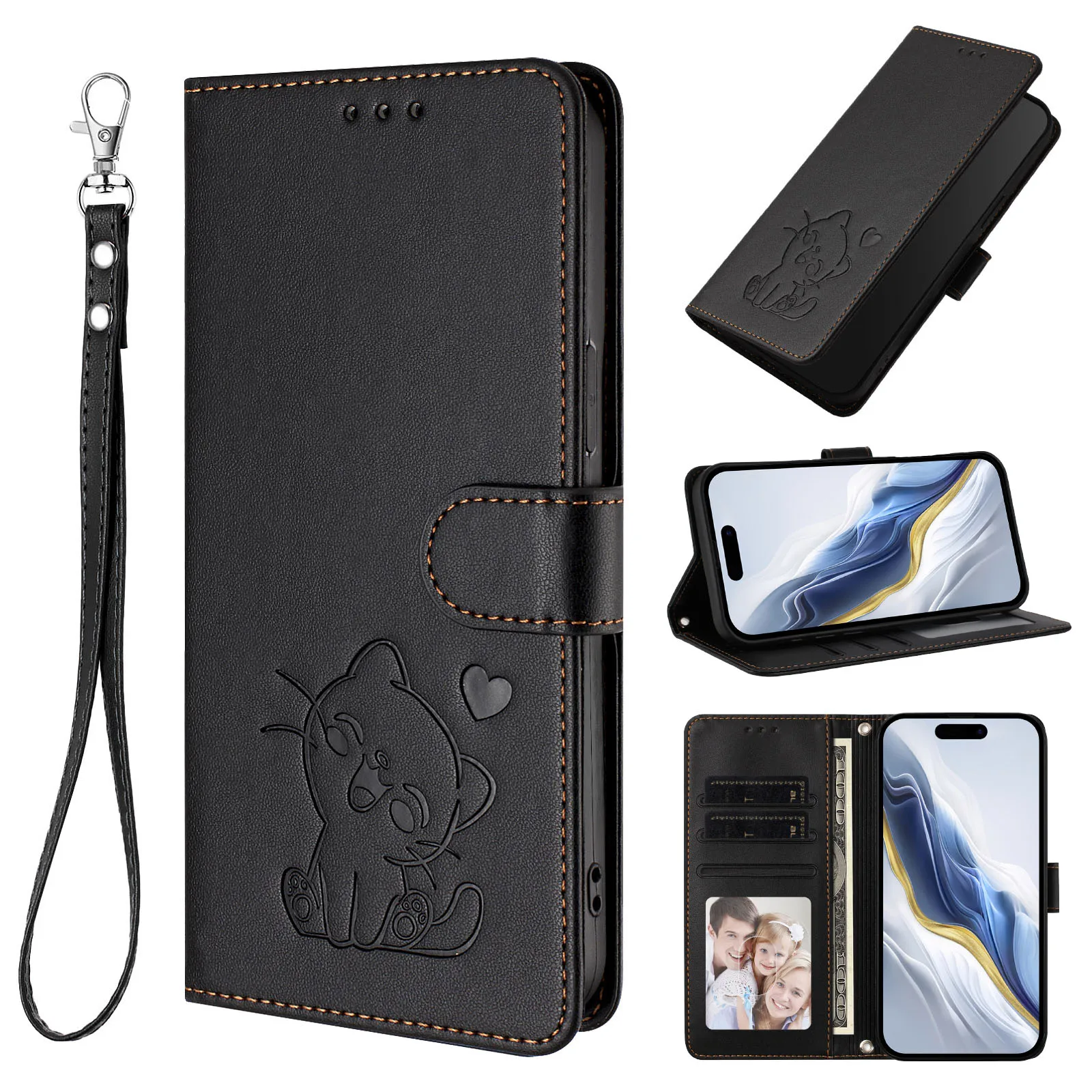 Фото Для itel S25 Ultra S24 S23 Plus S18 A90 A50C A80 4G A50 A48 A70 A05S A60 A60S A23Pro Чехол-бумажник с откидной крышкой для телефона Кожаная карта №2