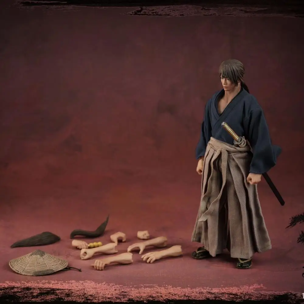 Aton Custom Hitokiri Battousai Rurouni Kenshin 1.5 Sapphire Blue Ver. 6-дюймовая шарнирная фигурка ограниченной серии масштаба 1/12