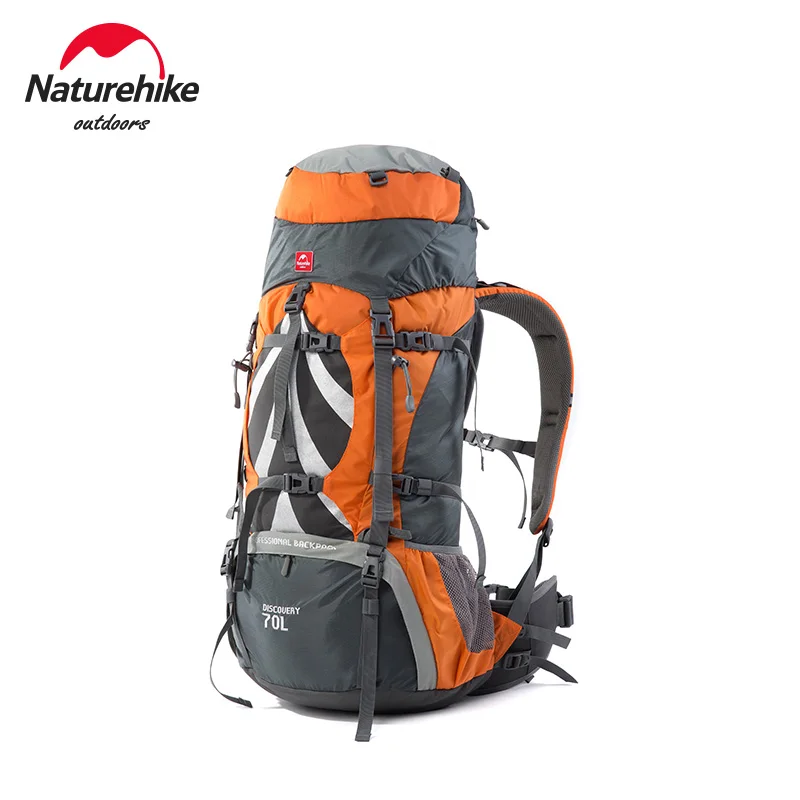Фото Naturehike 70 + 5л рюкзак уличная походная сумка для альпинизма рюкзак в мягкой обложке большой вместительный водонепроницаемый рюкзак с дождевиком №2