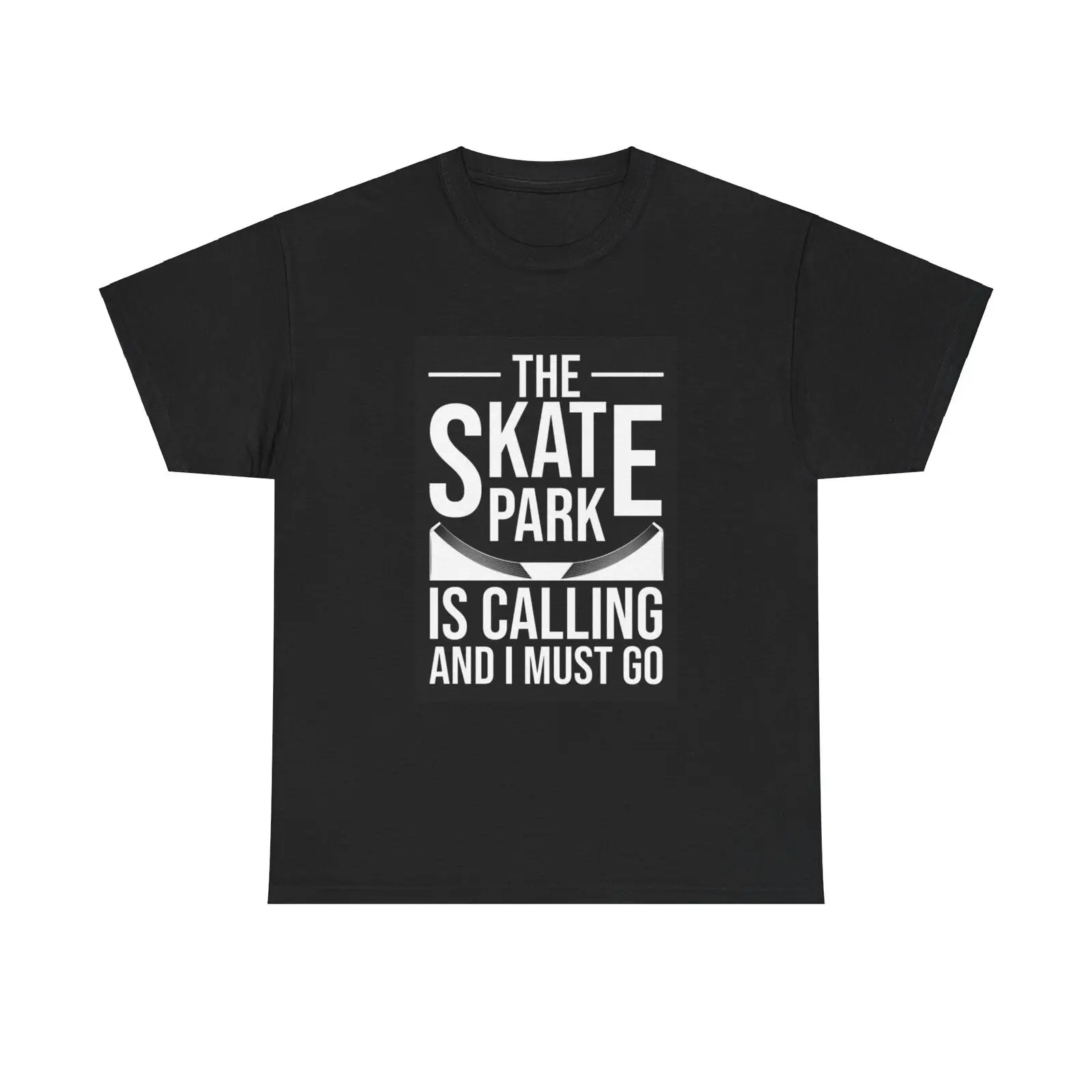 Футболка The Skate Park Is Calling для скейтбординга из плотного хлопка