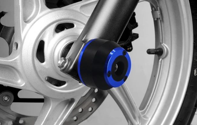 Фото Hot Sales CNC Front Axle Fork Crash Slider Caps For CB650R CB 650R 2018-2024 2022 2021 Motorcycle Wheel Fallening Protector Pads №3