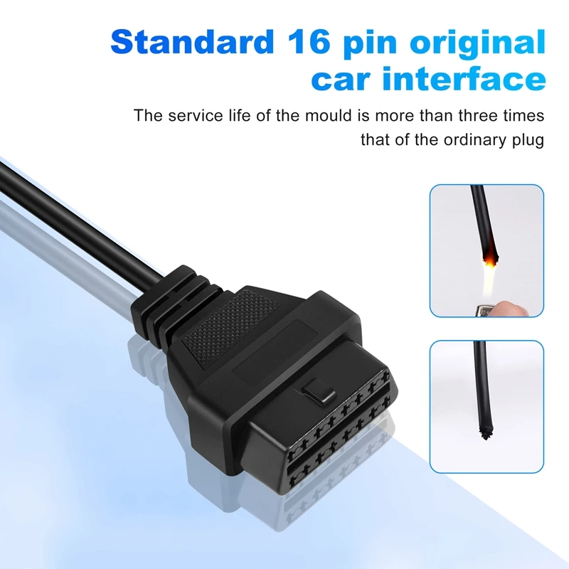 Фото Кабель OBD2 для Honda 3-контактный адаптер OBD1 OBD2 OBDII для Honda 3-контактный на 16-контактный разъем, совместимый диагностический инструмент №4