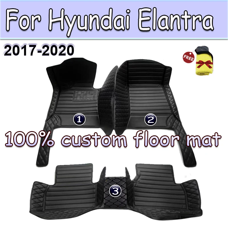 Автомобильные коврики для Hyundai Elantra Avante AD MK6 2017 ~ 2020, роскошный кожаный коврик, Автомобильный Ковер, набор деталей интерьера, автомобильные аксессуары
