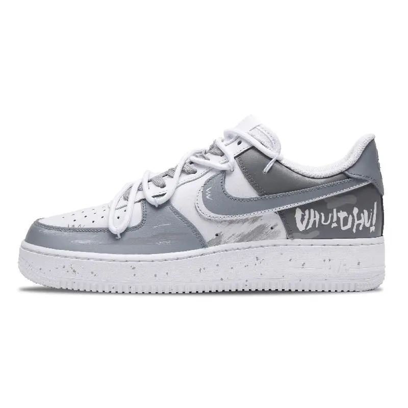 【Настроить】Nike Air Force 1 Обувь для скейтбординга Мужские низкие белые кроссовки CW2288-111