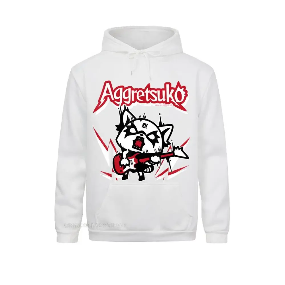 Фото Футболка Aggretsuko Rocker Rage, специальные мужские толстовки, толстовки с длинными рукавами и принтом на одежде, толстовка с капюшоном «С Новым годом» №5