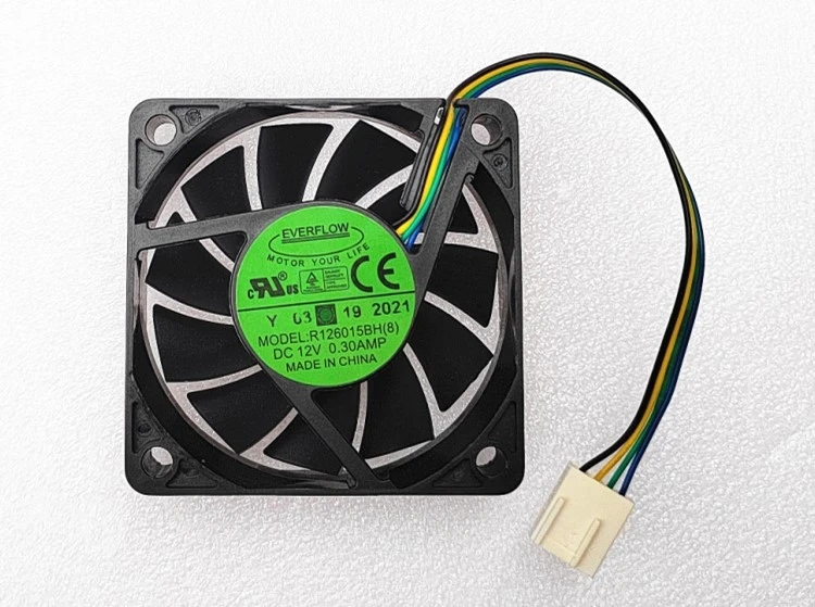 Новый 60 мм 6 см ШИМ Вентилятор охлаждения R126015BH 0.30A Everflow 60X60X15mm двойной шарикоподшипник кулер 5200 об/мин