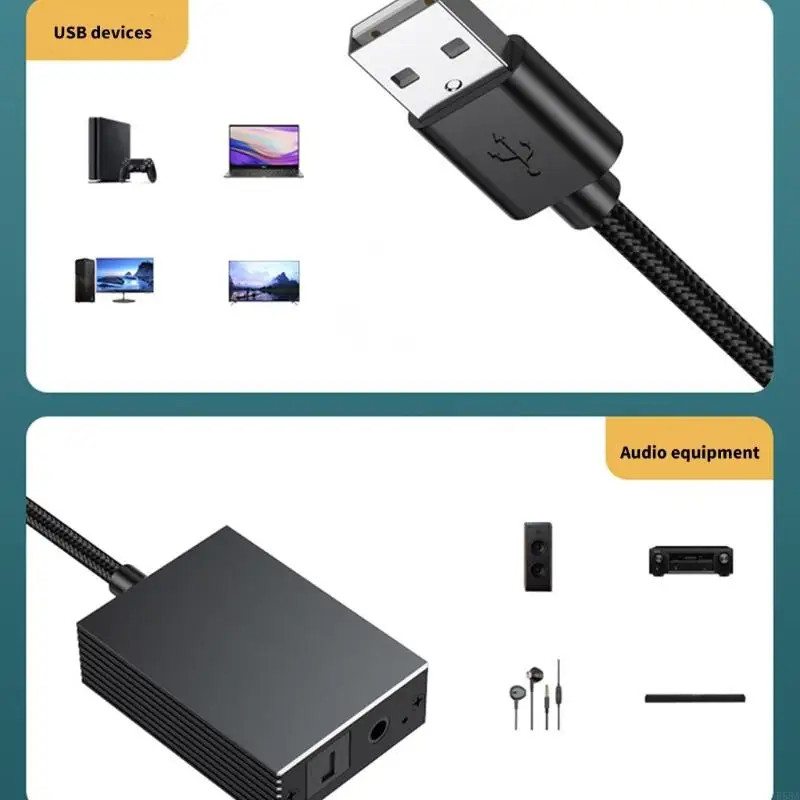 Фото USB -Optical SPDIF и 3,5 мм слуховой преобразователь для подключения ПК к музыкальной коробке R58A №3