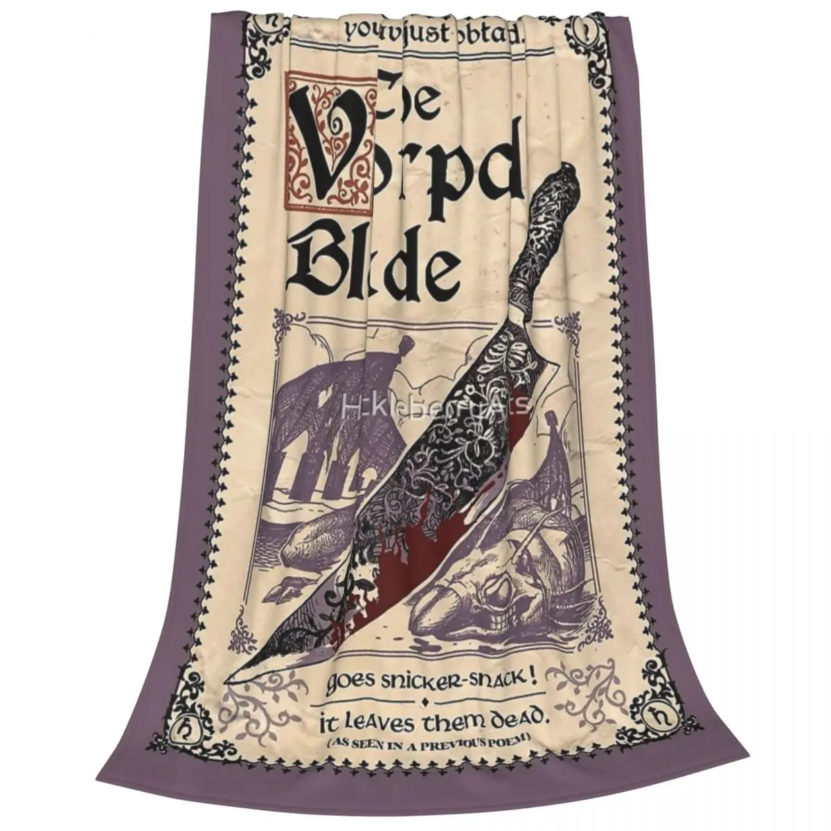 Фото Плед Vorpal Blade (Алиса безумное возвращение), покрывало на кровать, детская кровать для двуспальной кровати №3