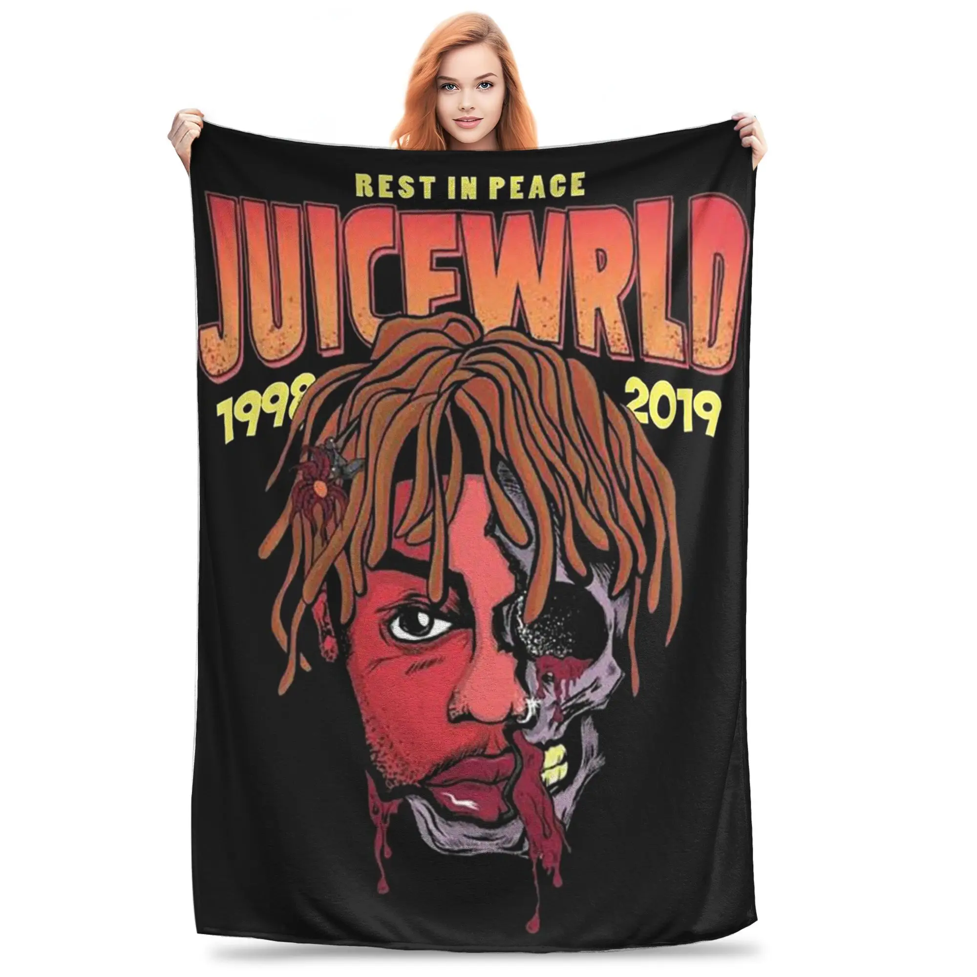 Фото Одеяло Juice Music Wrld The Party Never Ends, теплое фланелевое одеяло для дивана для дома, спальни, уличные пледы, покрывало, одеяло №5