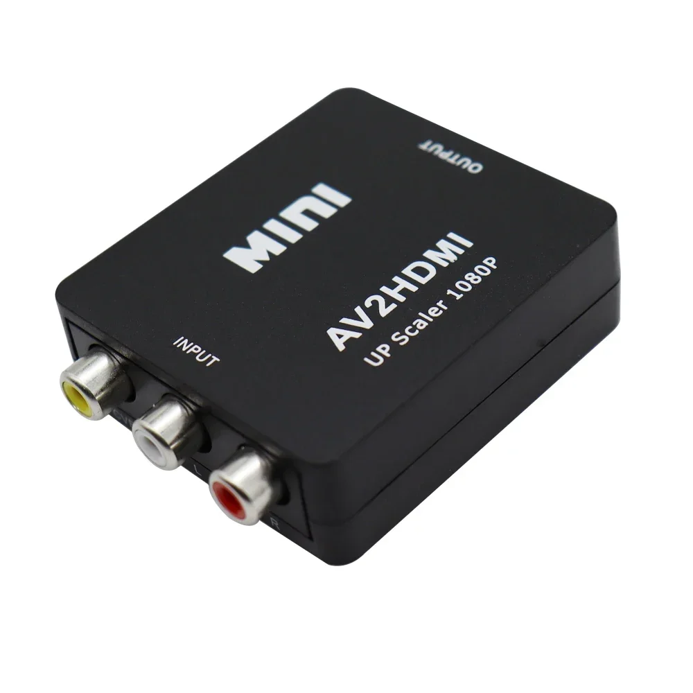 Фото Композитный адаптер, совместимый с RCA AV в HDMI, конвертер, аудио-видео кабель 1080P, AV-адаптер CVBS с USB-кабелем №4