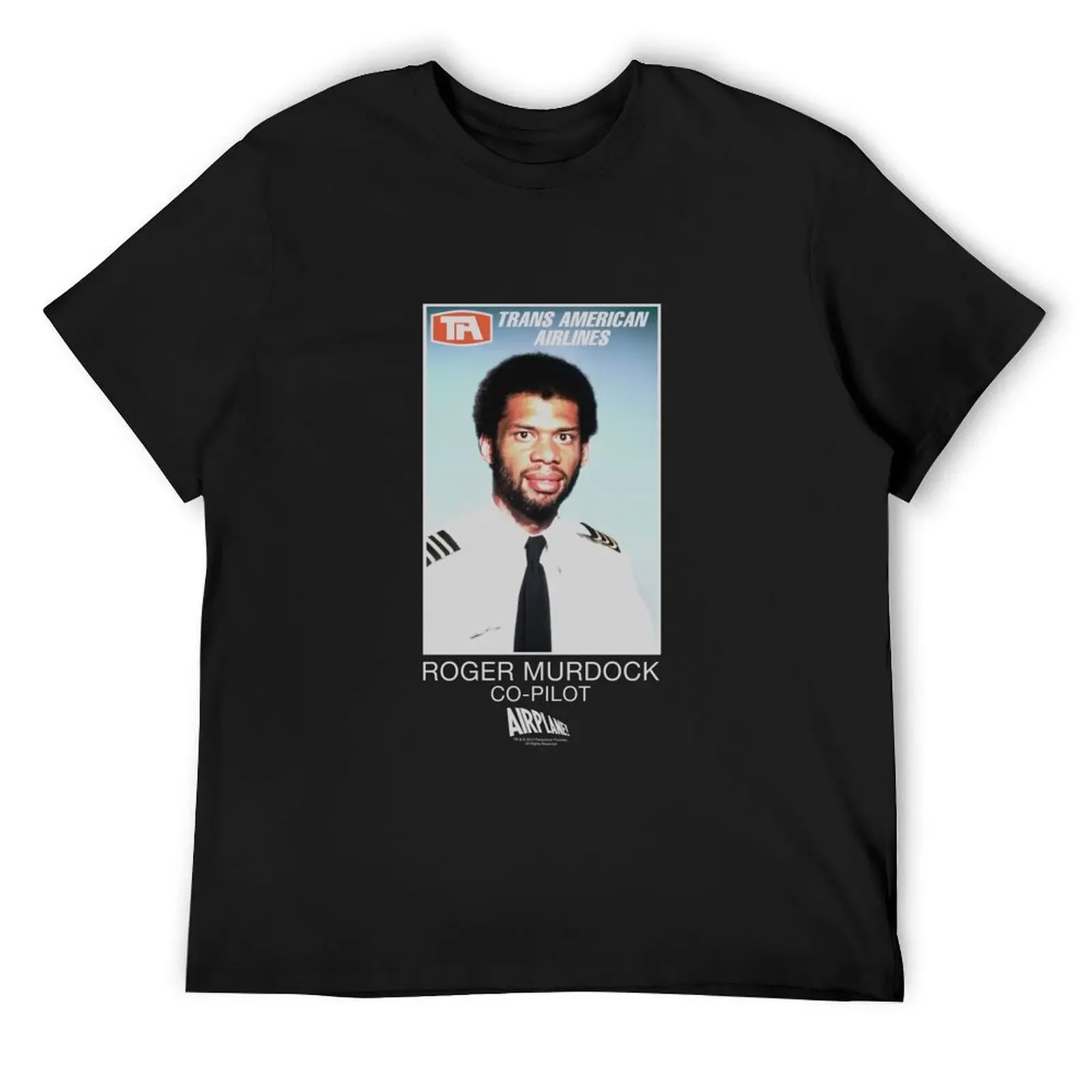 Футболка AIRPLANE ROGER MURDOCK, футболки с аниме, мужские футболки большого размера