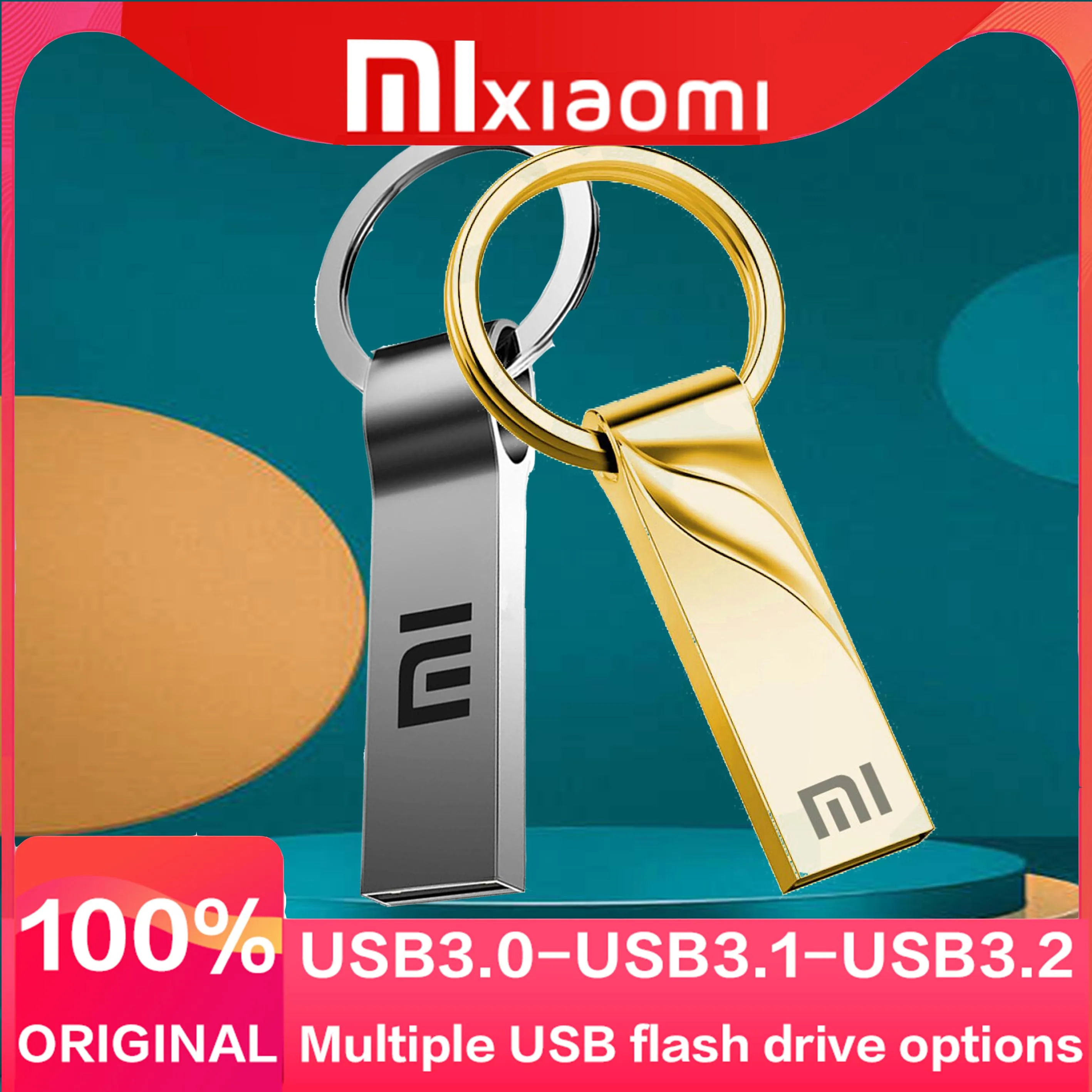 Металлическая USB-флешка XIAOMI, 512 ГБ, 1 ТБ, 2 ТБ