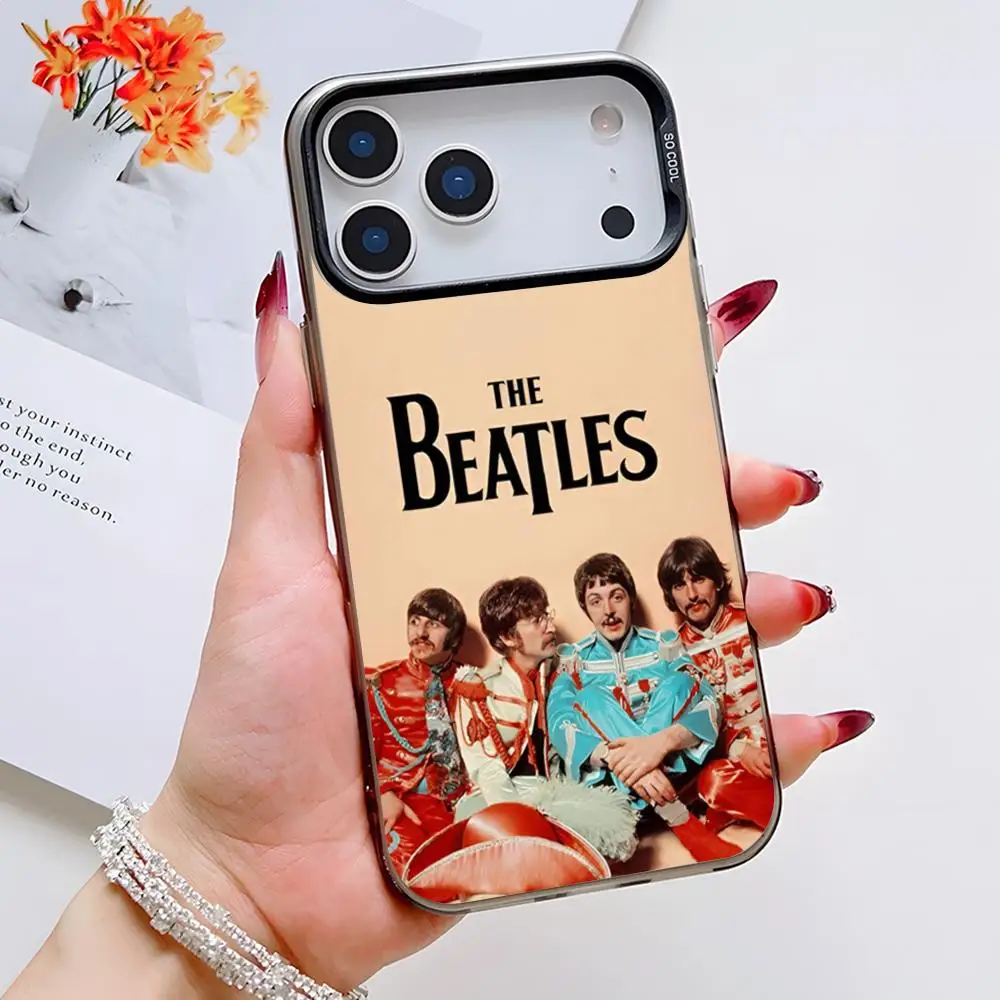 Чехол-бампер Band The B-Beatl-es для iPhone 17 Air 16 15 14 Plus 13 12 11 Pro 7 8 XS Max XR, серебристо-черный чехол-бампер (art.: 3920d1136aa79) - 3920d1136aa79