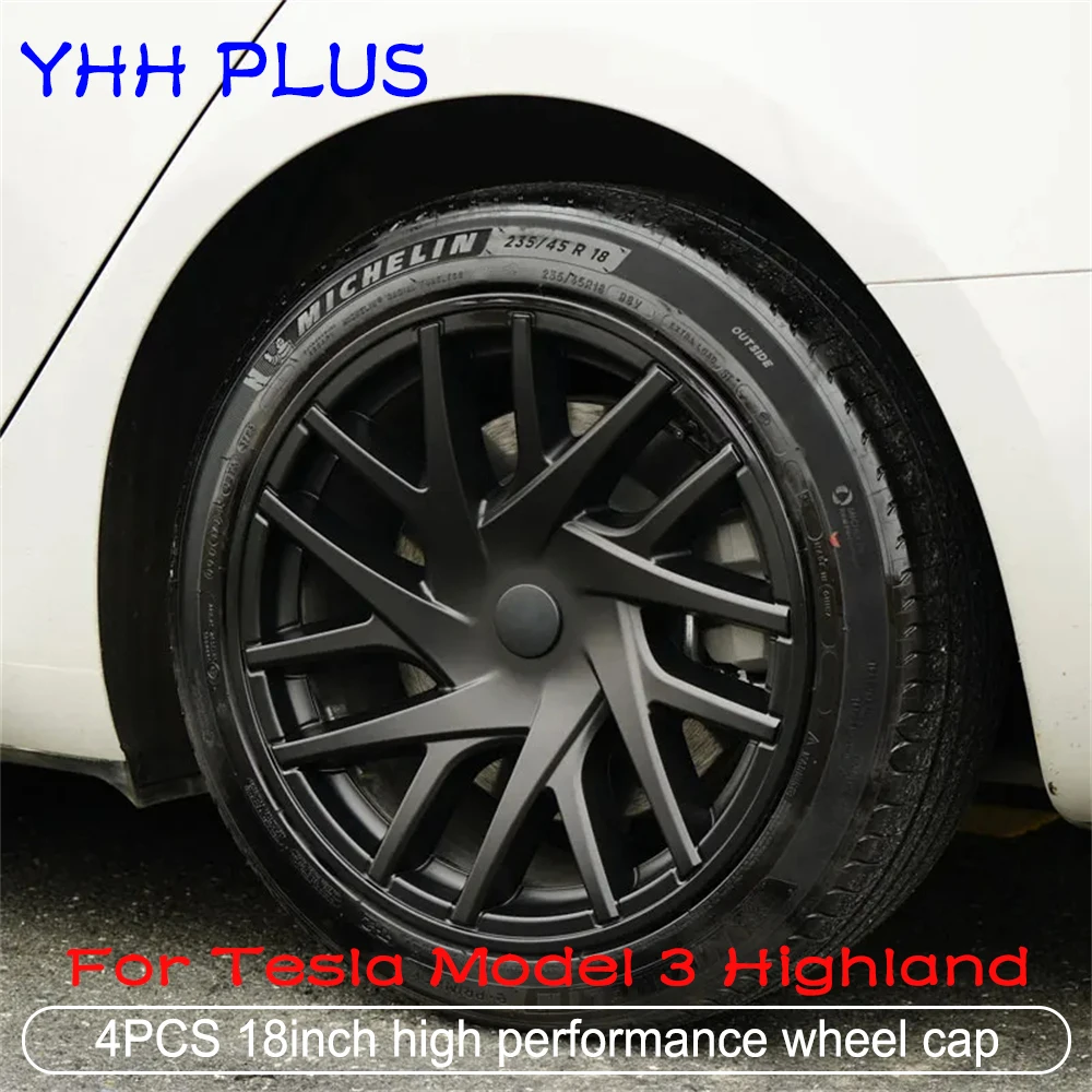 4PCS HubCap Новая Модель 3 Горец 2024 18 дюймов Производительность Колеса Крышка Полный Обод Крышка Для Tesla Замена Автомобильные Аксессуары (art.: 3920c6449d6fa) - 3920c6449d6fa
