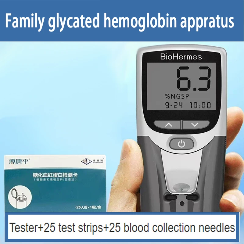 BioHermes новая ручка HbA1c экономичная капельница без медицинской сахара тестовая карта детектора гемоглобина