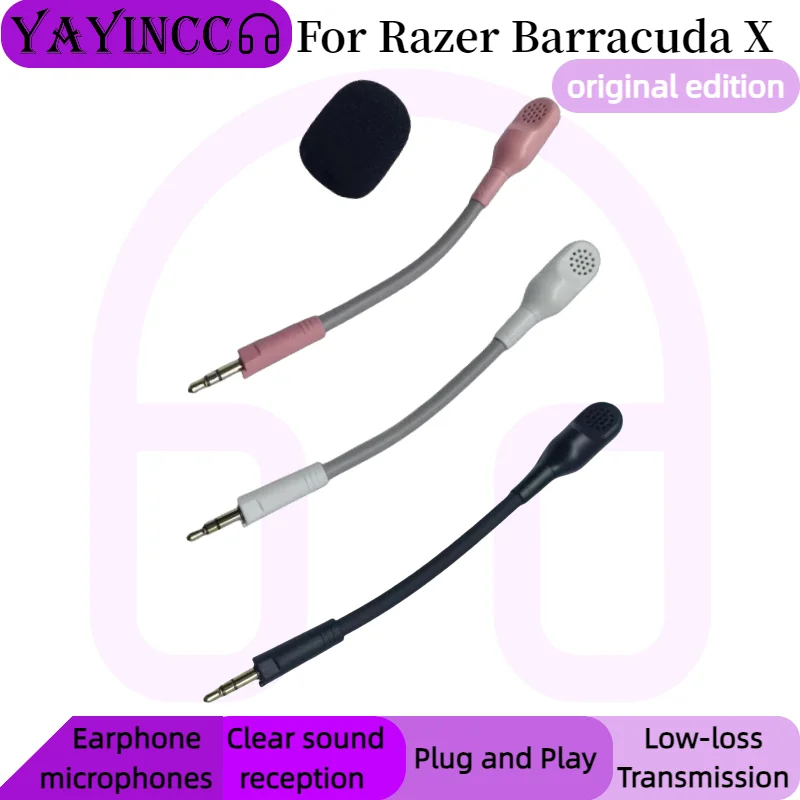 YAYINCC Сменный оригинальный игровой микрофон 3,5 мм для Razer Barracuda X Съемный микрофонный стержень Plug and Play MIC