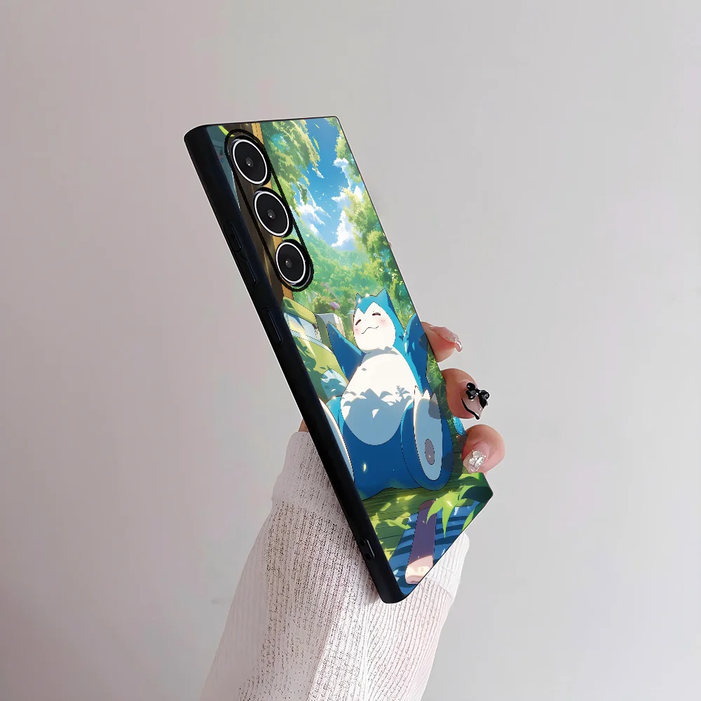 Фото Чехол для телефона с рисунком Snorlax ART для Samsung Galaxy S25 S24 S22 S23 Ultra S21 S20 Plus 5G, матовый нескользящий чехол с полным покрытием №5