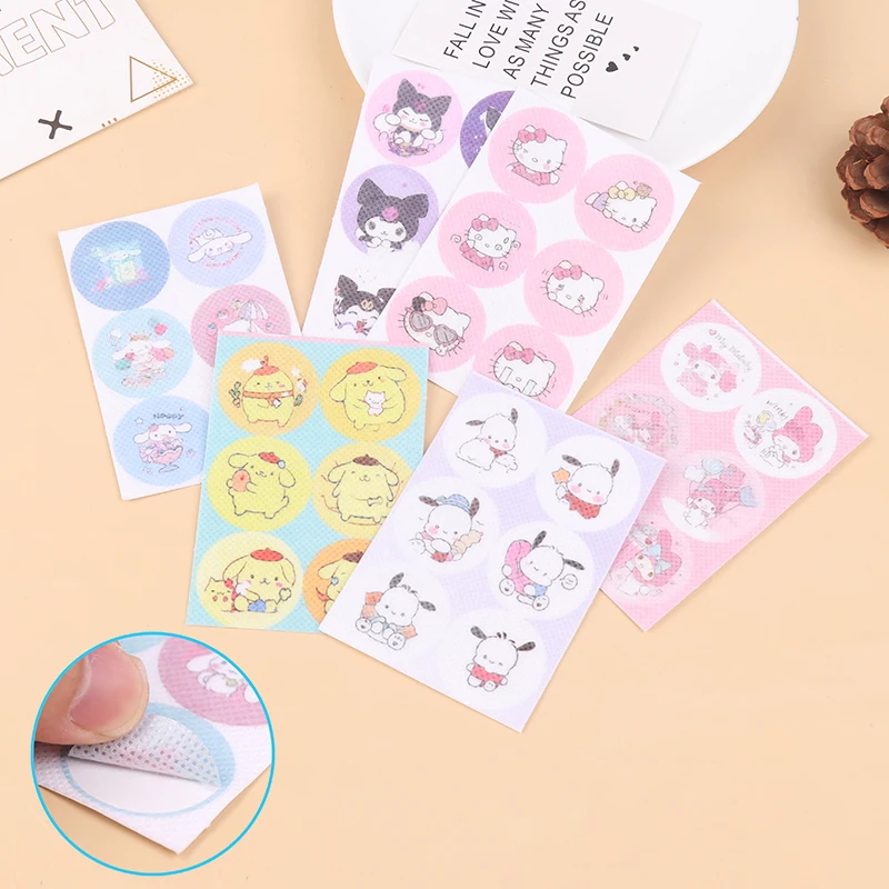 36 шт. Sanrio Kuromi Cinnamoroll My Melody, антибликовые наклейки на экран, защита от комаров, украшение для одежды и шляпы