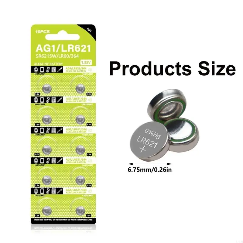 N3UB 10PCS 1,55V AG1 LR621 LR60 SR621 Аккумуляторы щелочной монеты для часов калькулятора (art.: 3920ccbf0b998) - 3920ccbf0b998