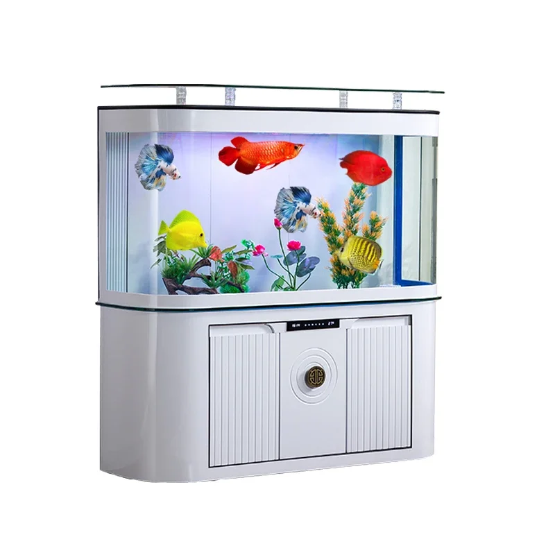 Фото Simple Design Luxury Aquariums Glass Fish Tanks Multifunction Modern Aquariums Originality Living Room Pet Products Tangki LLAQ №3
