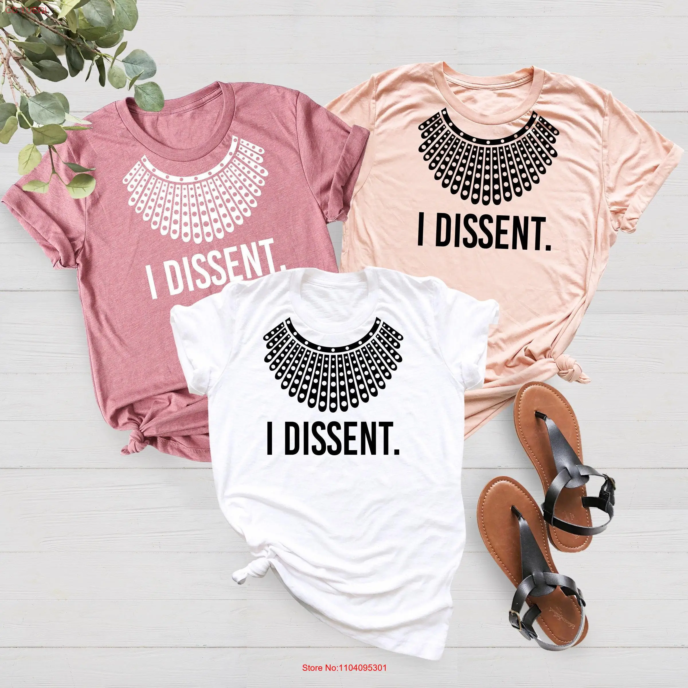 Футболка I Dissent Court RBG Quote Ruth Bader Ginsburg Womens Rights Power Женский феминизм с длинными или короткими рукавами