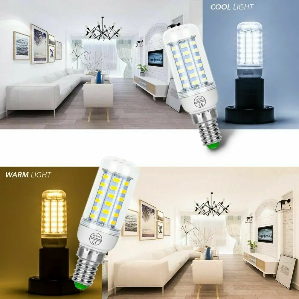 Фото 10X светодиодные кукурузные лампы 5730 Smd 260V 220V 240V светодиодные лампы E27 домашней техники E14 5000K Gu10 дневный свет E12 B22 базы G9 теплый белый №3