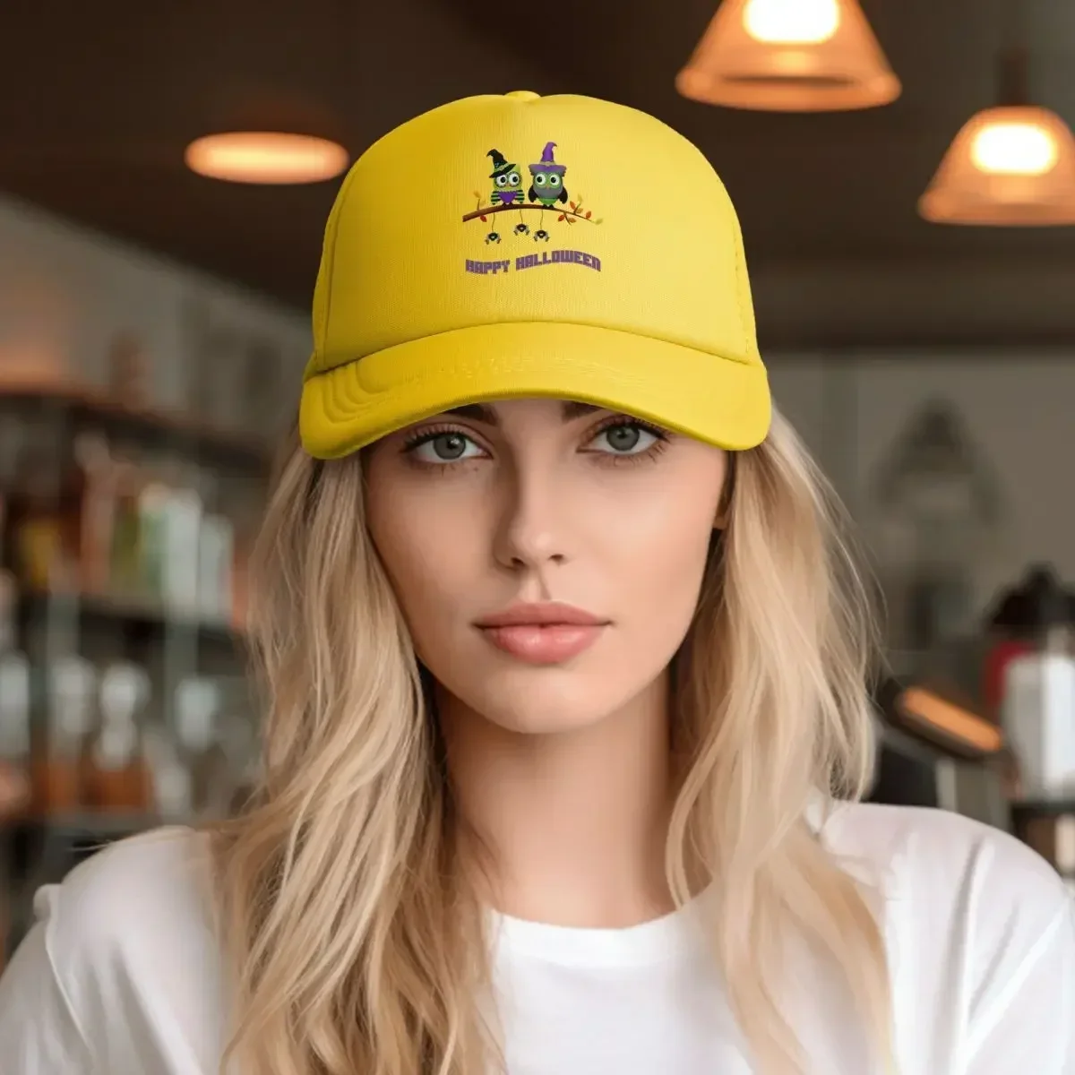 Фото Duolingo Owl Duo сетчатые бейсболки Snapback модные бейсболки дышащие повседневные бейсболки унисекс на открытом воздухе №4