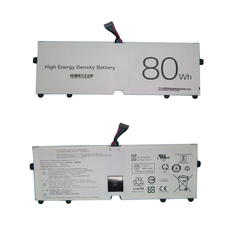 Новый аккумулятор для ноутбука LG Gram 15 16 17 15/16/17 15Z90N 17Z90N 16ZD90P 16Z90P 16Z90PC 16Z90PG 17Z90P 7.74V 9891mAh 80Wh Компьютеры и офис