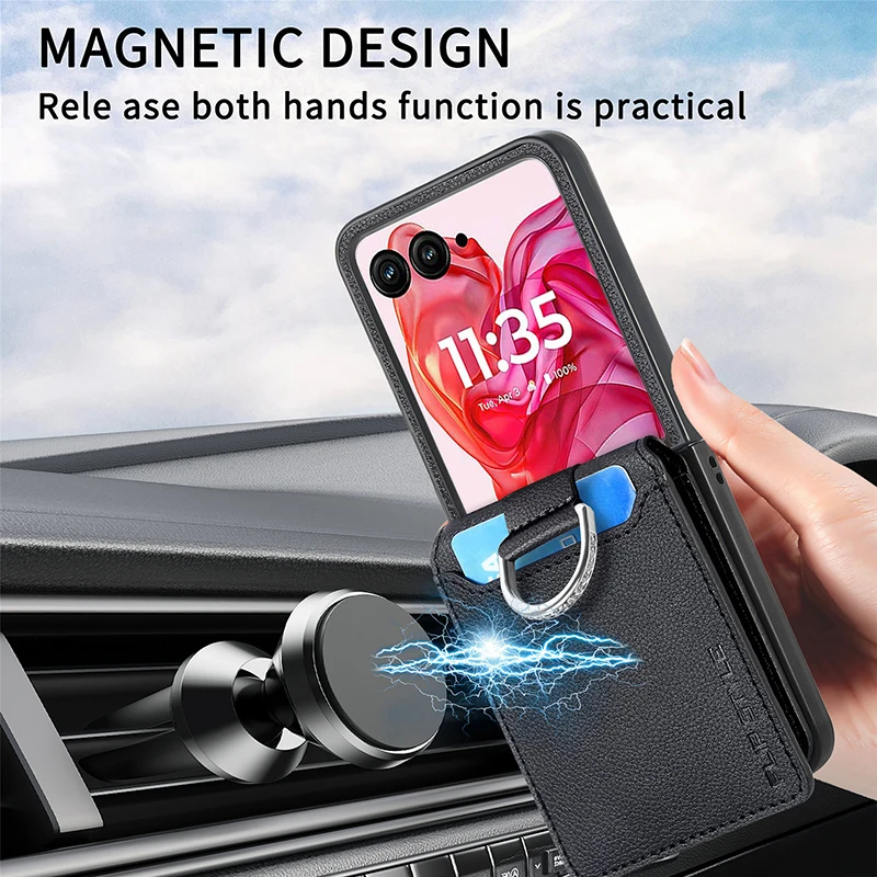 Фото Чехол для Motorola Razr 50 Ultra Razr 40, ультра личи, шаблон, вставка, бриллиантовое кольцо, противоударный жесткий чехол №2