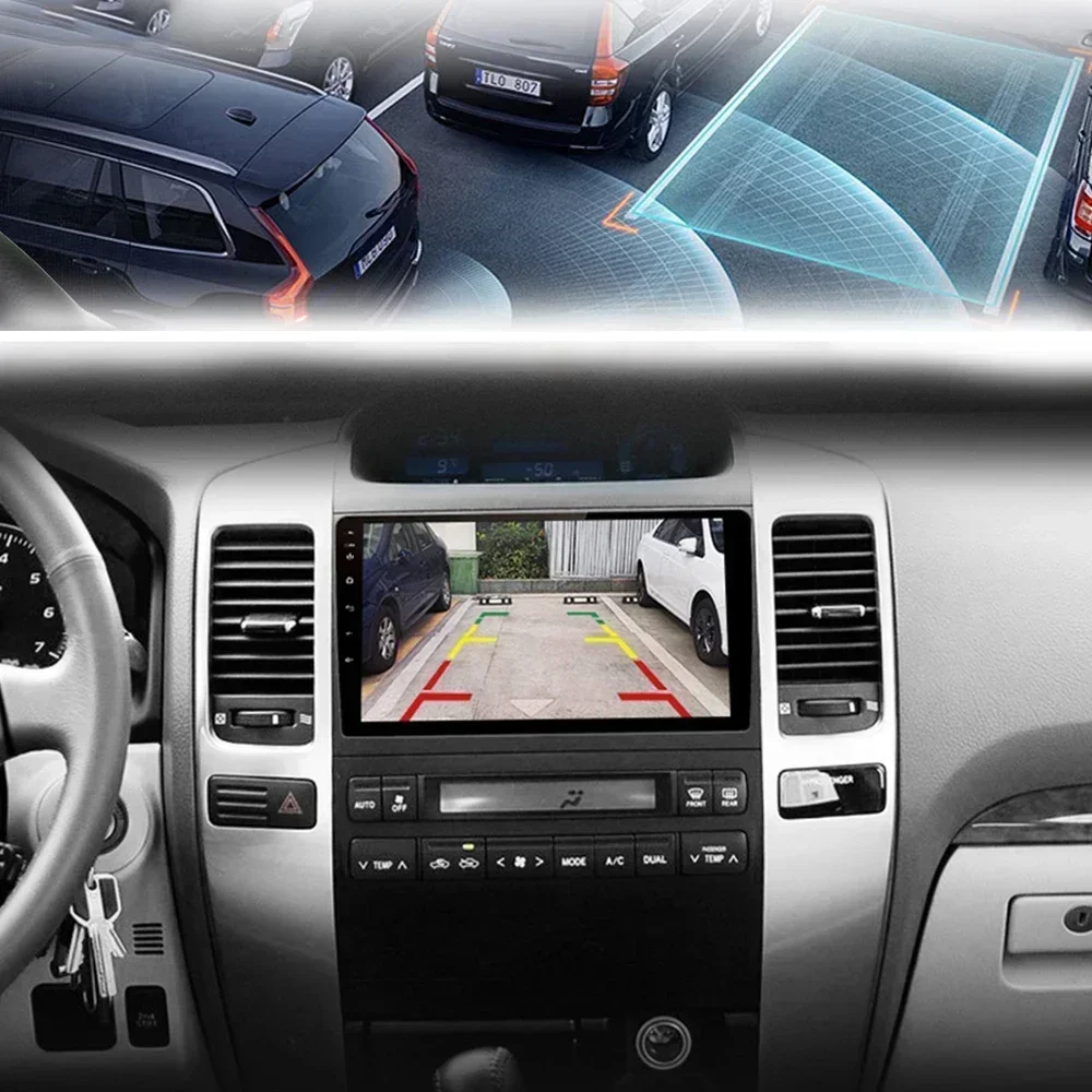 Фото Автомагнитола для Toyota Land Cruiser Prado 120 LC120 2003 - 2009 2 Din Android 11 мультимедийный плеер Carplay 4G GPS стерео головное устройство №3