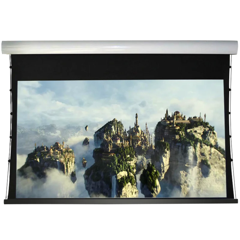 Роскошный 180-дюймовый электрический проектор Future 4K, экран 16:9, пульт дистанционного управления, домашний кинотеатр, моторизованная проекция, одобренная CE картонная коробка
