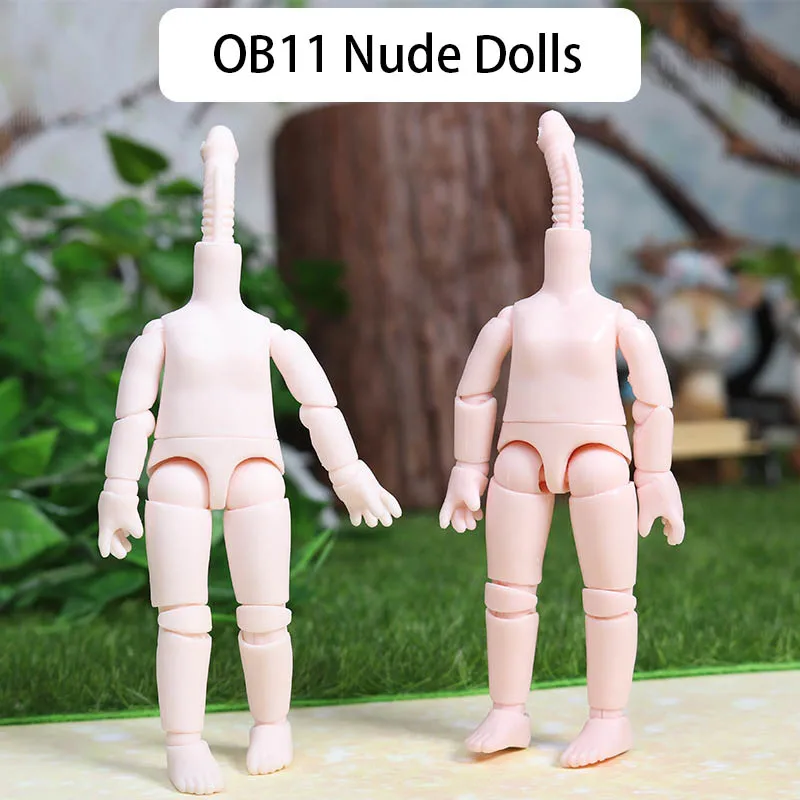 1/12 BJD обнаженная кукла, игрушечные аксессуары, белая кожа/сунты, подвижная обнаженная кукла, прикрепляемая глиняная голова GSC, 11 см, кукла телесного цвета
