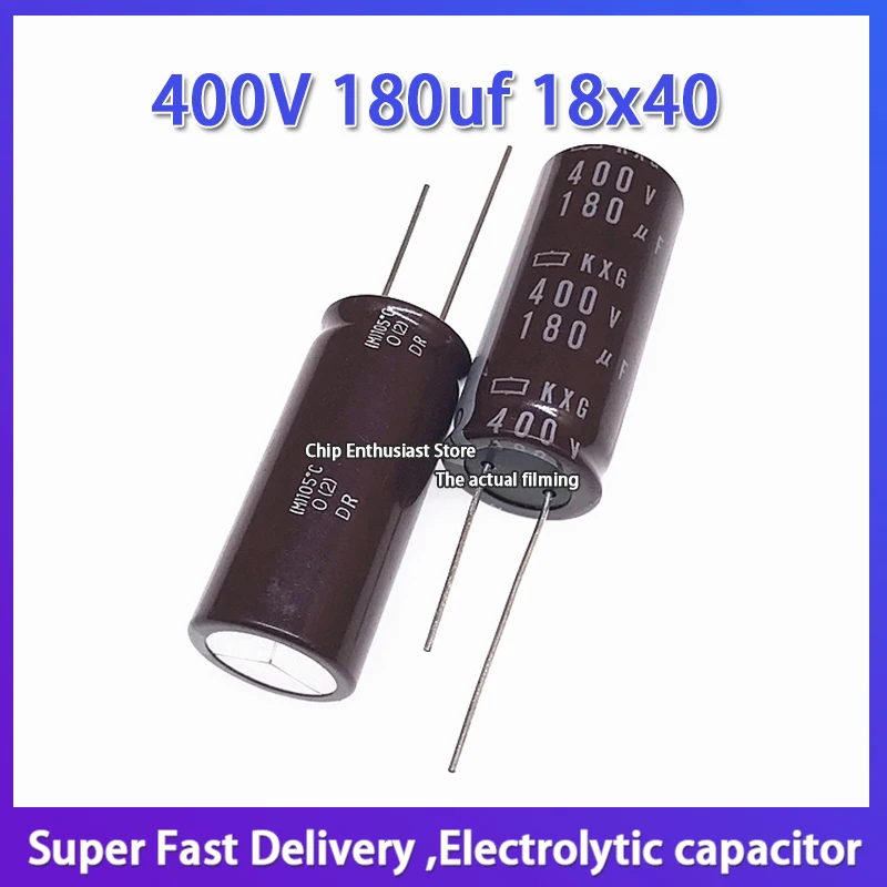 Алюминиевый электролитический конденсатор 400v180uf 18*40 black diamond kxg, высокая частота, длительный срок службы 400V 180uf 18x40