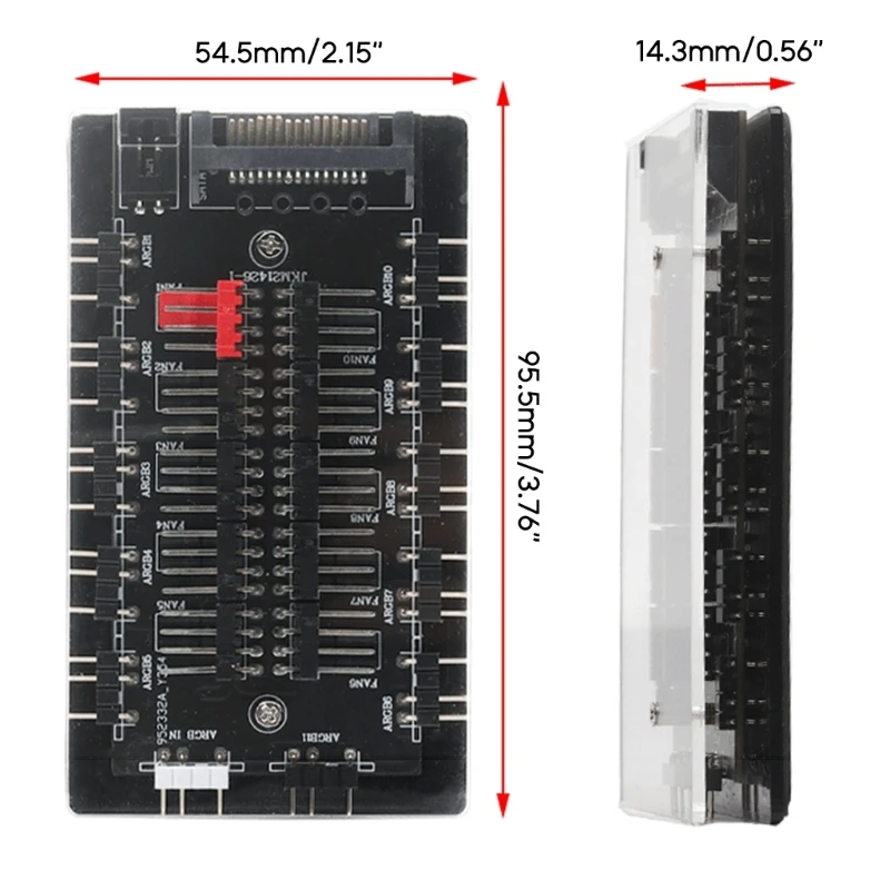 Прочный ARGB и PWM-концентратор, 5 В3-контактный ARGB-корпус, адаптер-концентратор вентилятора с пультом дистанционного адаптер (art.: 3920c5991b88c) - 3920c5991b88c