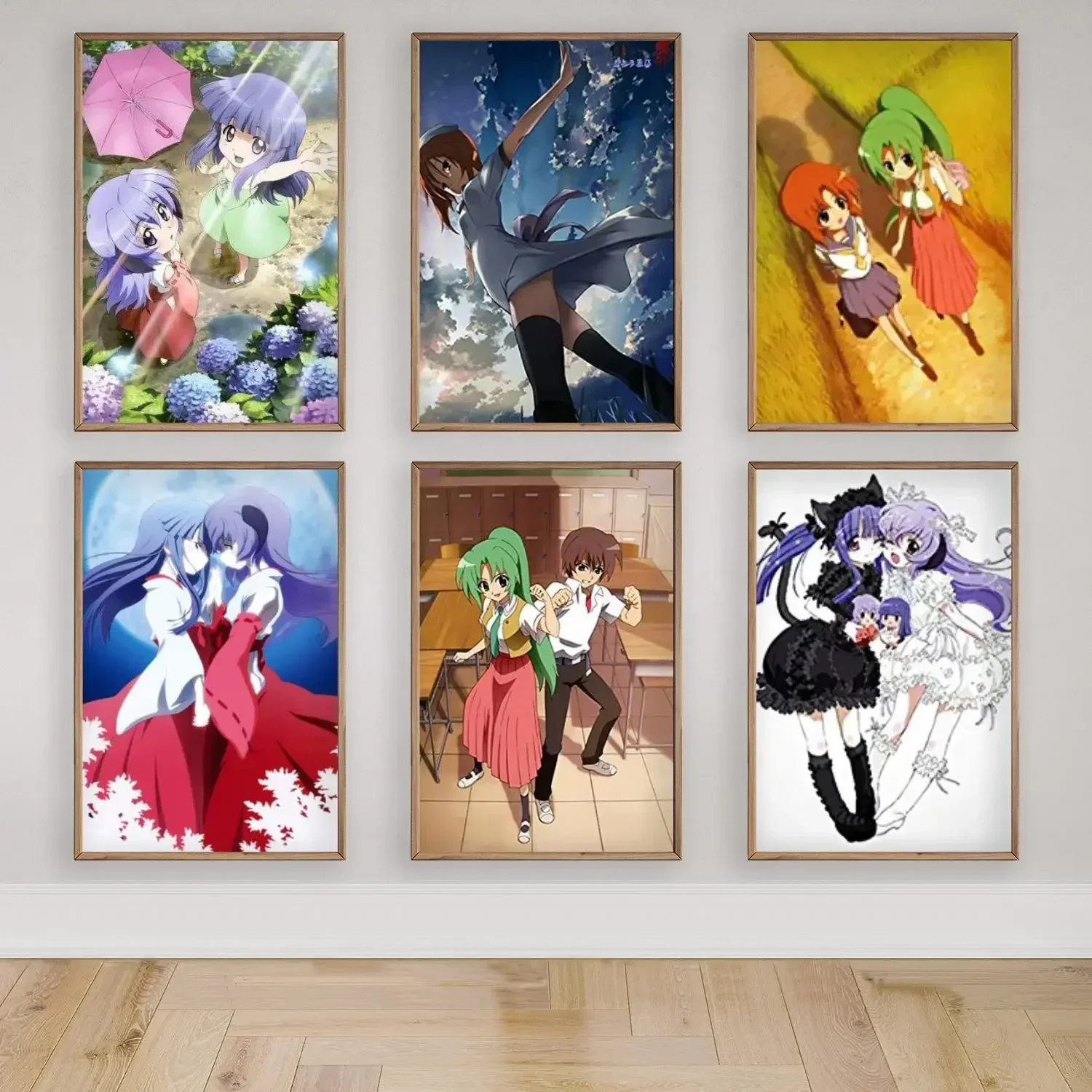 Плакат higurashi с аниме, настенный художественный плакат на холсте для современной семьи, гостиной, домашний декор