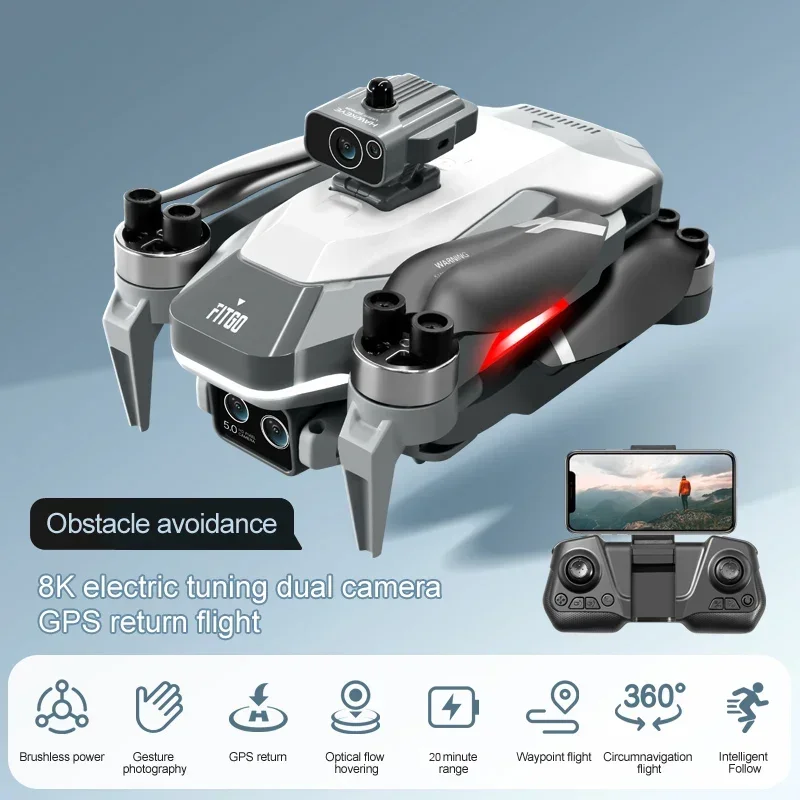 Фото Дрон Mijia M2S 8K HD Двойная камера 4K Профессиональный GPS 5G WiFi FPV обход препятствий бесщеточный Радиоуправляемый квадрокоптер для игрушек подарок №3