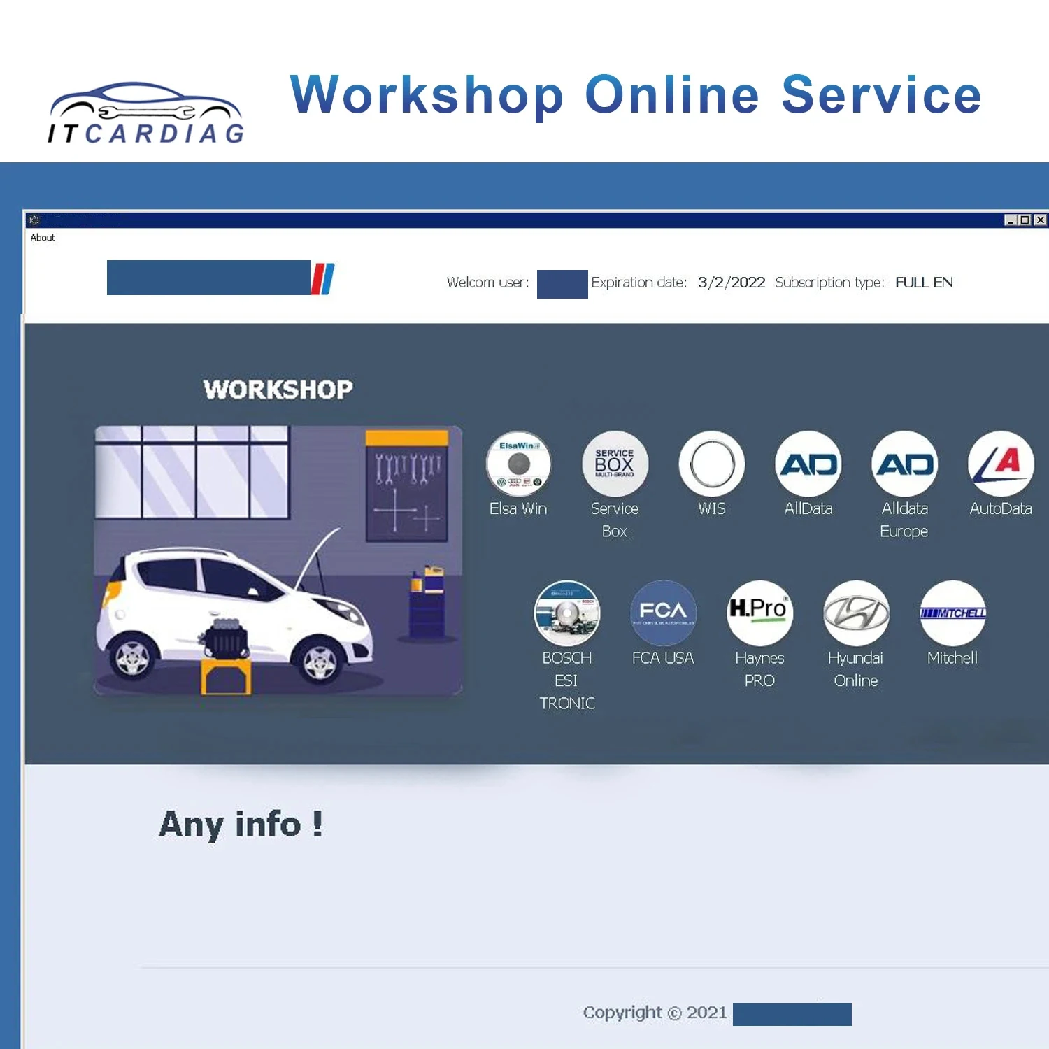 Онлайн-аккаунт для ремонта мастерской для Эльзы Win Service Box WIS FCA USA Alldata AutoData Haynes PRO программное обеспечение для ремонта idfix