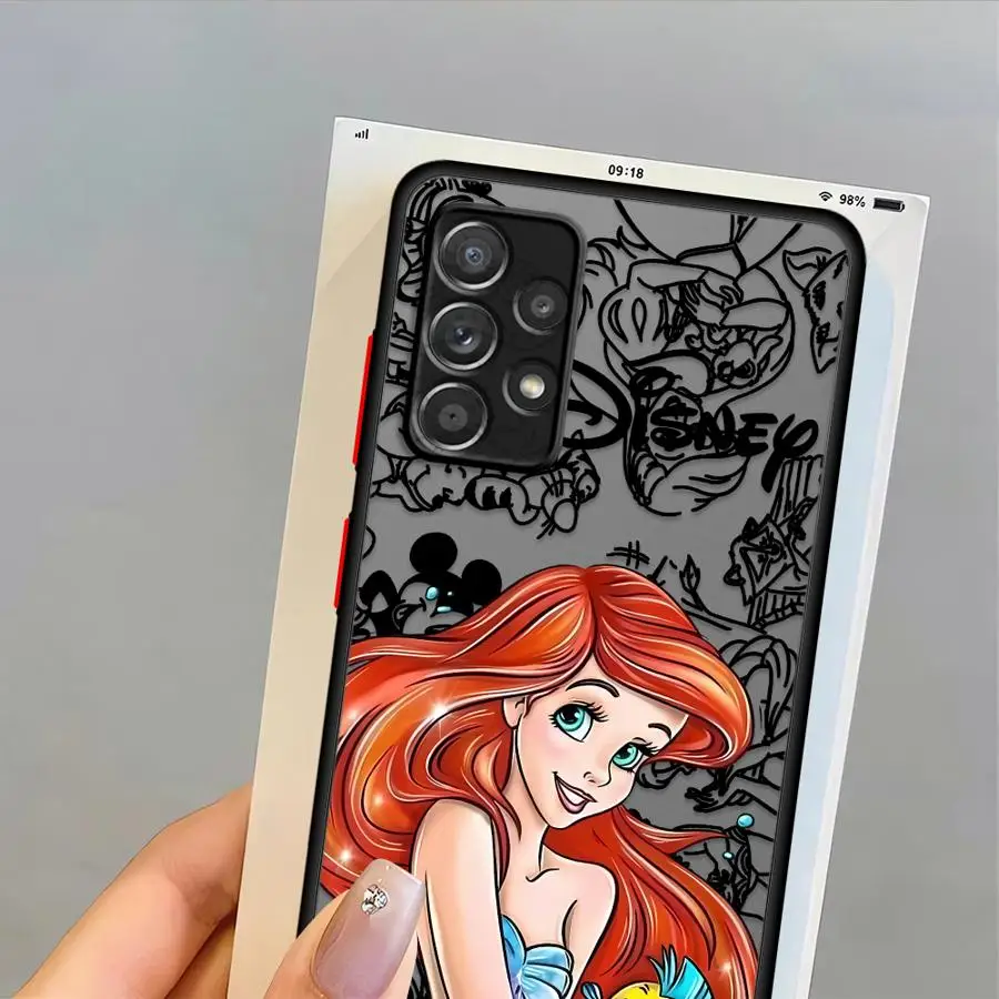 Фото Чехол для телефона Black Edge для Samsung Galaxy A22 A73 A52 A56 A25 A26 A21s A24 A54 A34 A35 A36 A53 Disney Princess №4