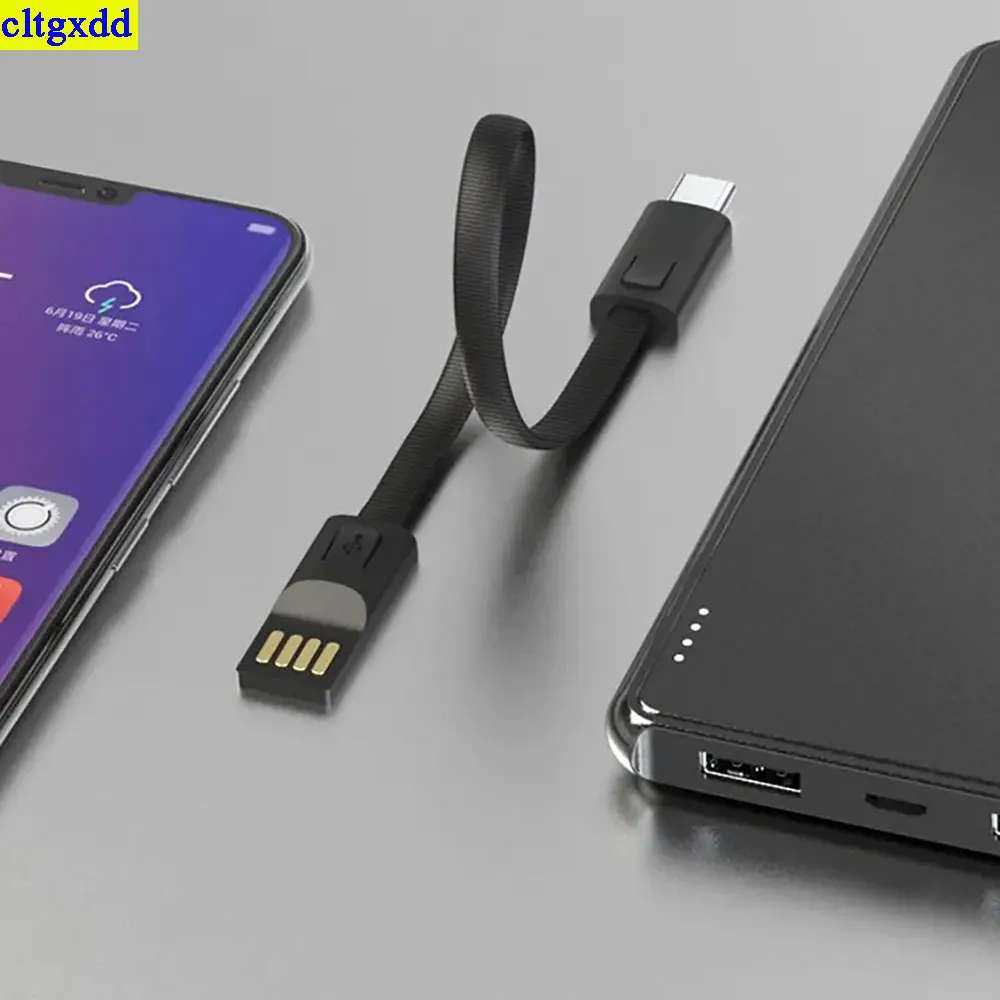Фото cltgxdd 1 шт. брелок micro Type-C IOS кабель Micro USB для быстрой зарядки портативный короткий кабель для передачи данных для Xiaomi Huawei iPhone №3