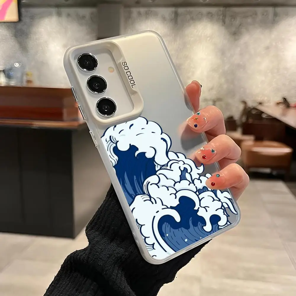 Fashion Blue Wave Phone Case For Samsung Galaxy A15 A25 A35 A55 A14 A34 A54 A13 A23 A33 A53 A12 A22 A32 A52 A11 A21 A31 A51 A05 (art.: 3920cadf03efa) - 3920cadf03efa