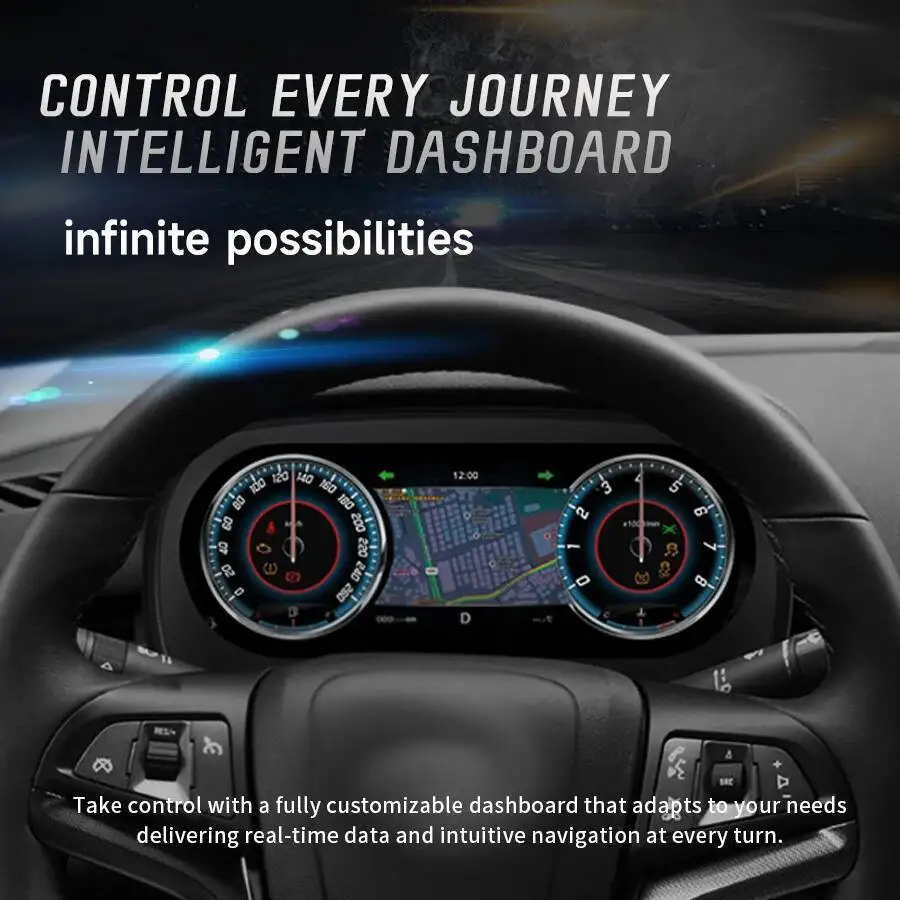 Фото Приборная панель ЖК-дисплея для Chevrolet Malibu 2009-2014, автомобильный спидометр, цифровой приборной панели, измеритель скорости, виртуальный кабин №4