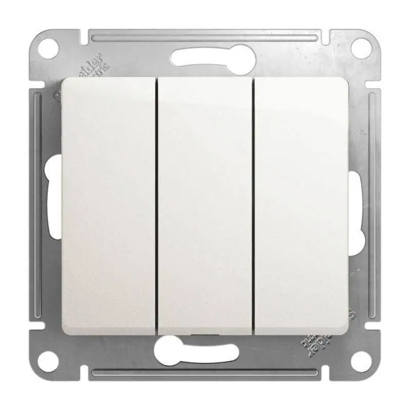 Механизм выключателя 3-кл. СП Glossa 10А IP20 (сх. 3) 10AX перламутр SchE GSL000631