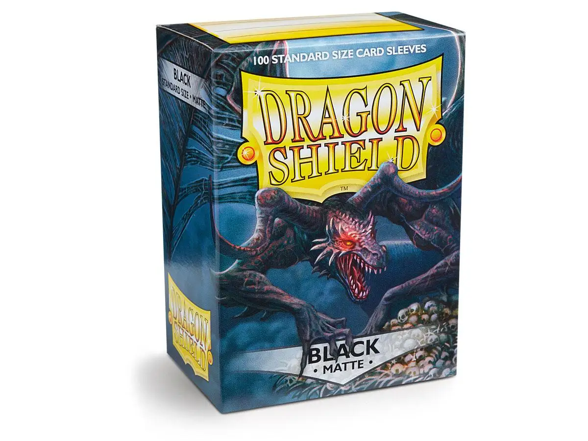протекторы dragon shield матовые черные (100 шт.)