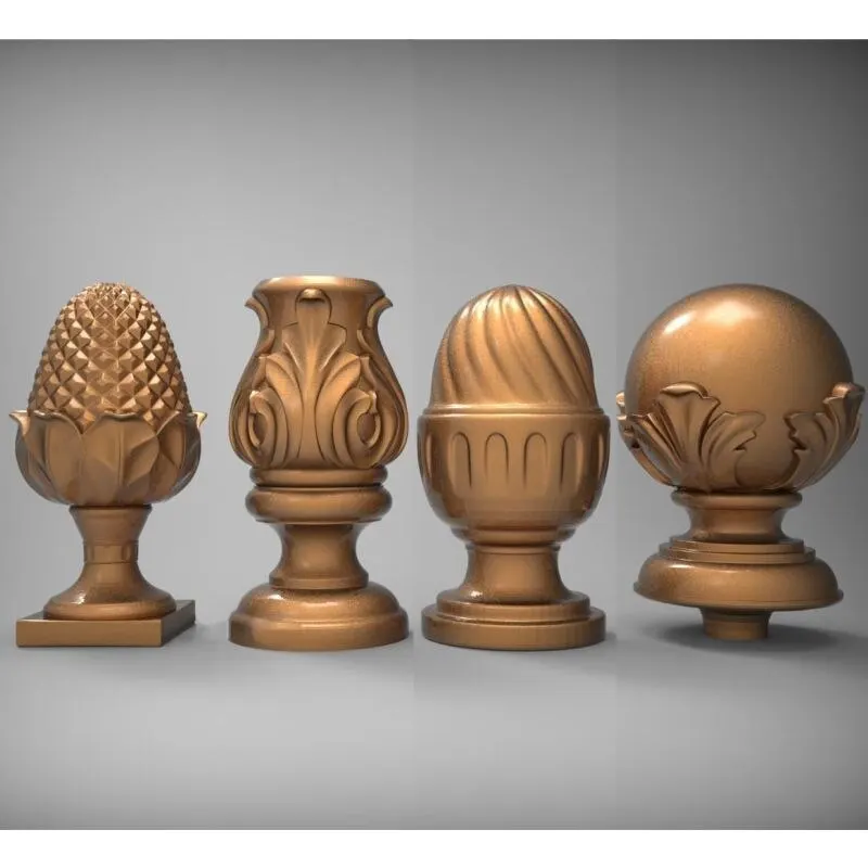 3d-модель STL рельеф для ЧПУ STL формат балясины 3d модель для ЧПУ stl рельеф artcam vectric aspire 4 шт головка балясины