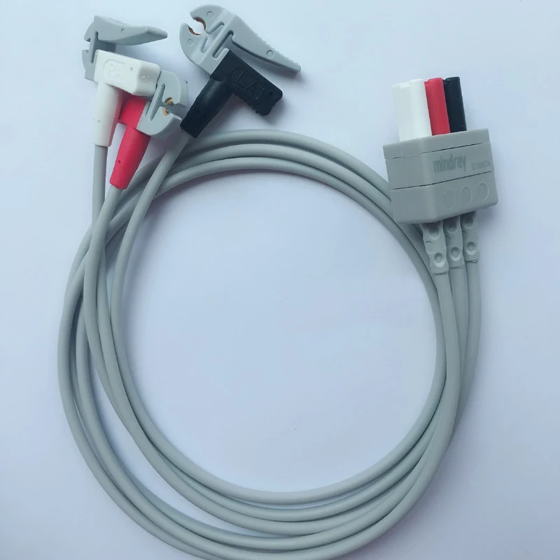 Оригинальный детский 3-проводной разъем Mindray для ЭКГ AHA, тип зажима EL6307A, 3-проводной набор, детские зажимы AHA, разъемы 0010-30-42898